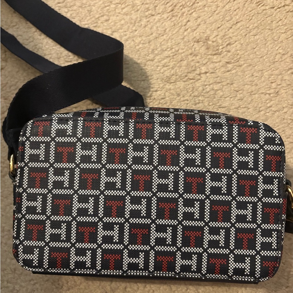 Tommy Hilfiger Black, Red & White Monogram Crossbody Bag - Picture 2 of 2